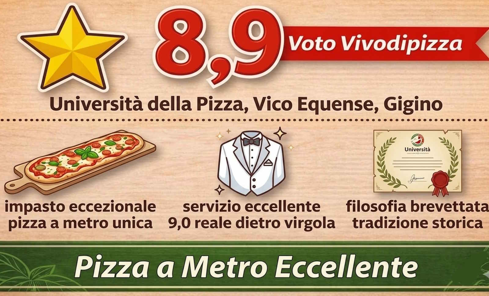 Università della Pizza Vico Equense: Gigino e la pizza brevettata