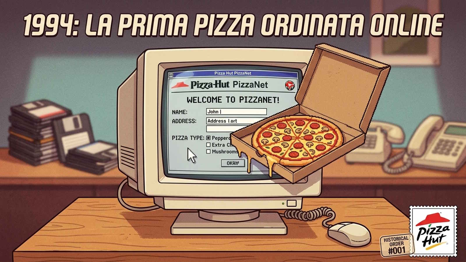 Prima pizza ordinata online - La Storia Incredibile del 1994